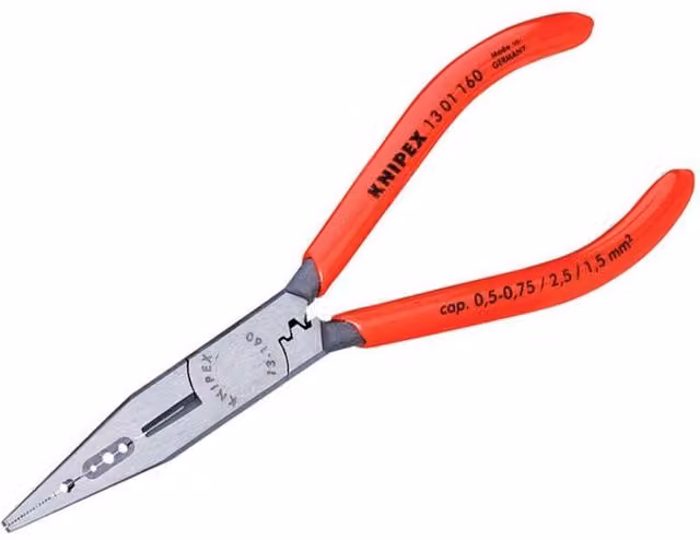 Knipex 4-in-1 Electricians Pliers with Red PVC Grip, 160 mm