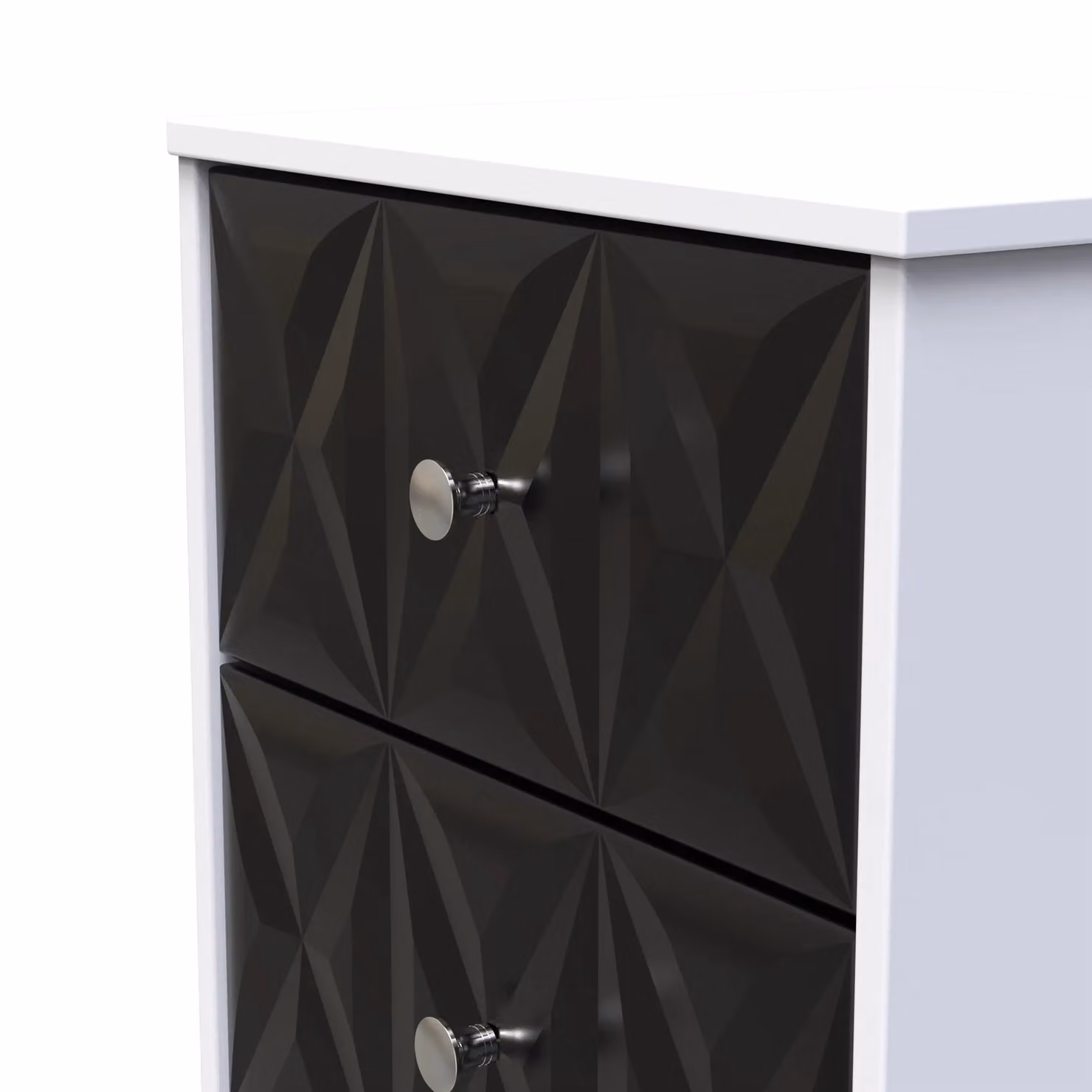 Ready Assembled 2 U Memphis 3 Drawer Bedside Cabinet in Black – 3