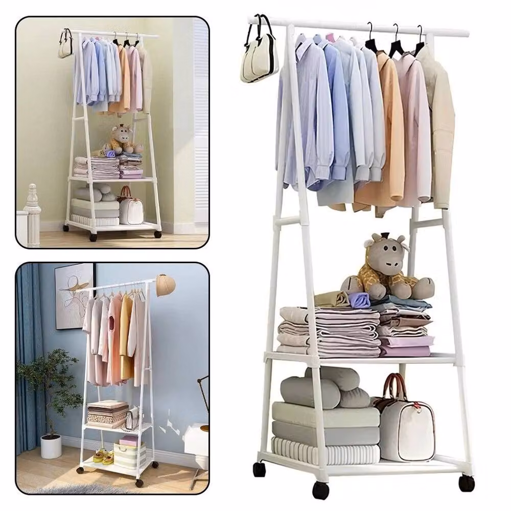 Kelvenix Heavy Duty Metal Clothes Rail in Matt White – 2