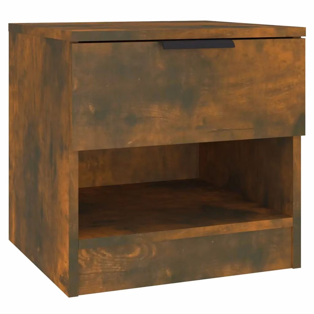 Berkfield Home Smoked Oak Bedside Cabinet in Brown – 2
