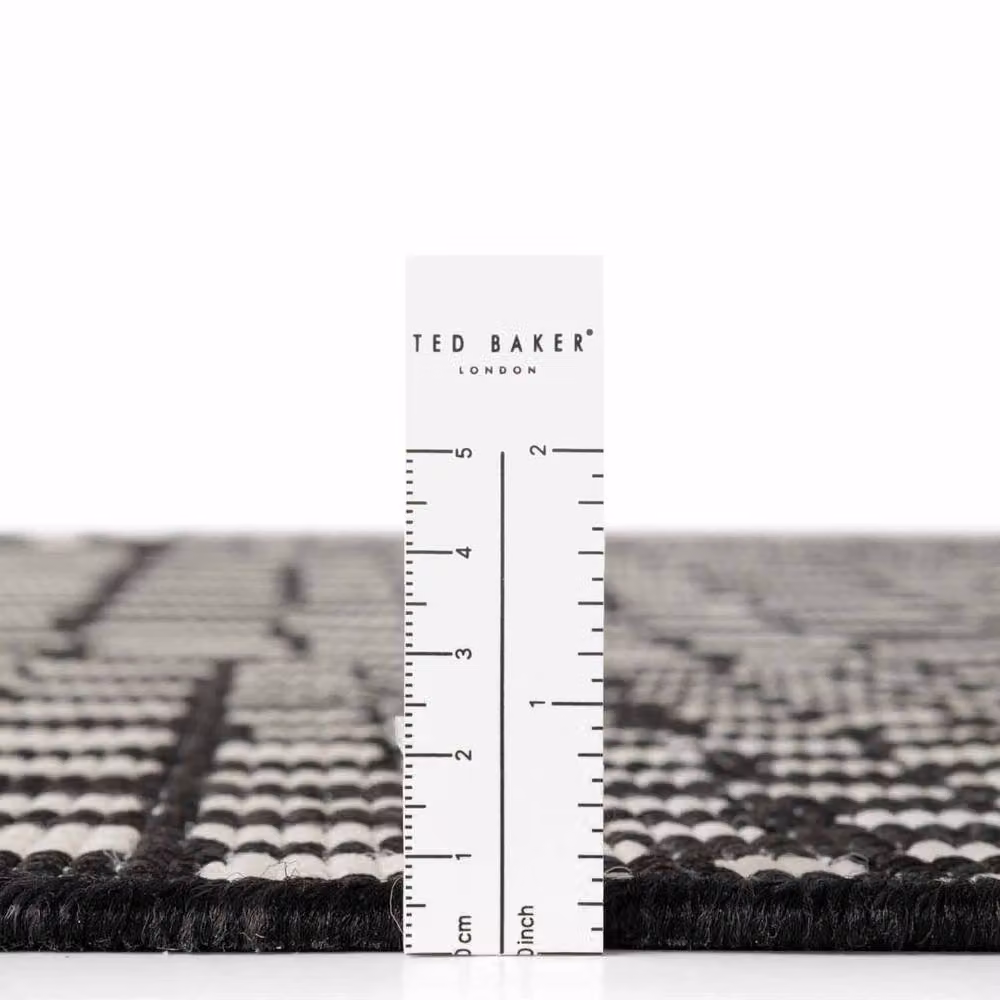 Ted Baker Barkham Reversible Abstract Indoor Outdoor Rug in Black, W: 200 cm, D: 300 cm – 7
