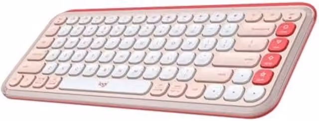 Logitech Pop Icon Keys Wireless Bluetooth Keyboard with Scissor Keys in Black, Pink or White