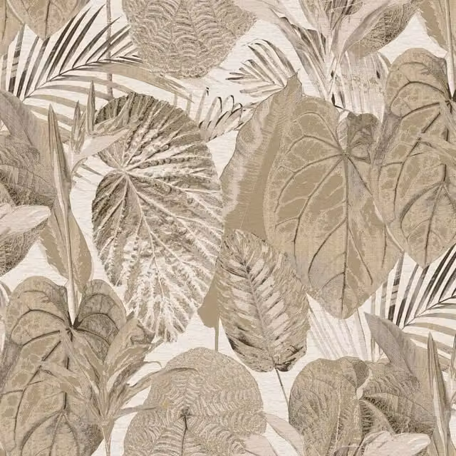I Love Wallpaper Exotic Oasis Plain Wallpaper in Beige and Yellow