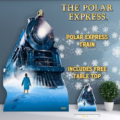 Star Cutouts SC4380 Polar Express Train Cardboard Cutout with Mini Stand, Multicolour – 2