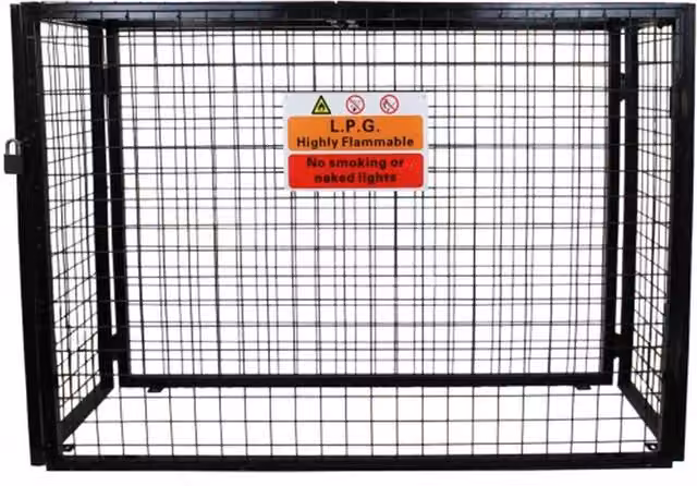 Monstershop Gas Bottle Mesh Cage, Black, Width: 90 cm – 4