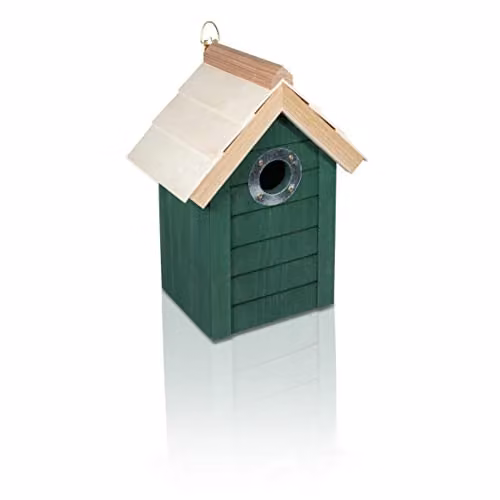 St Helens Home & Garden Wood Bird House Nesting Box, Green, W/D/H: 25.0 x 18.0 x 17.5 cm – 2