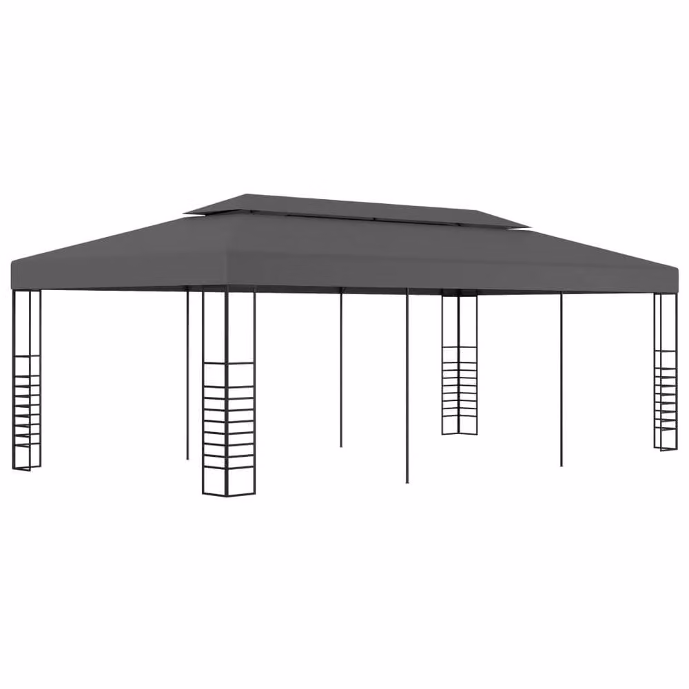 Berkfield Home Gazebo Marquee in Anthracite Grey, W: 600 cm, D: 300 cm, H: 270 cm – 2