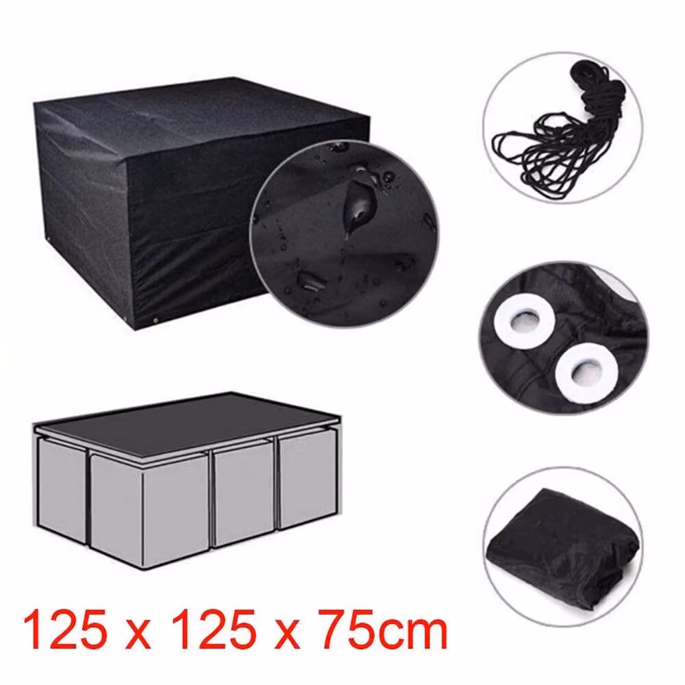 EONLION Black Outdoor Furniture Cover Protector for Patio, W/D/H: 125 x 125 x 75 cm – 2