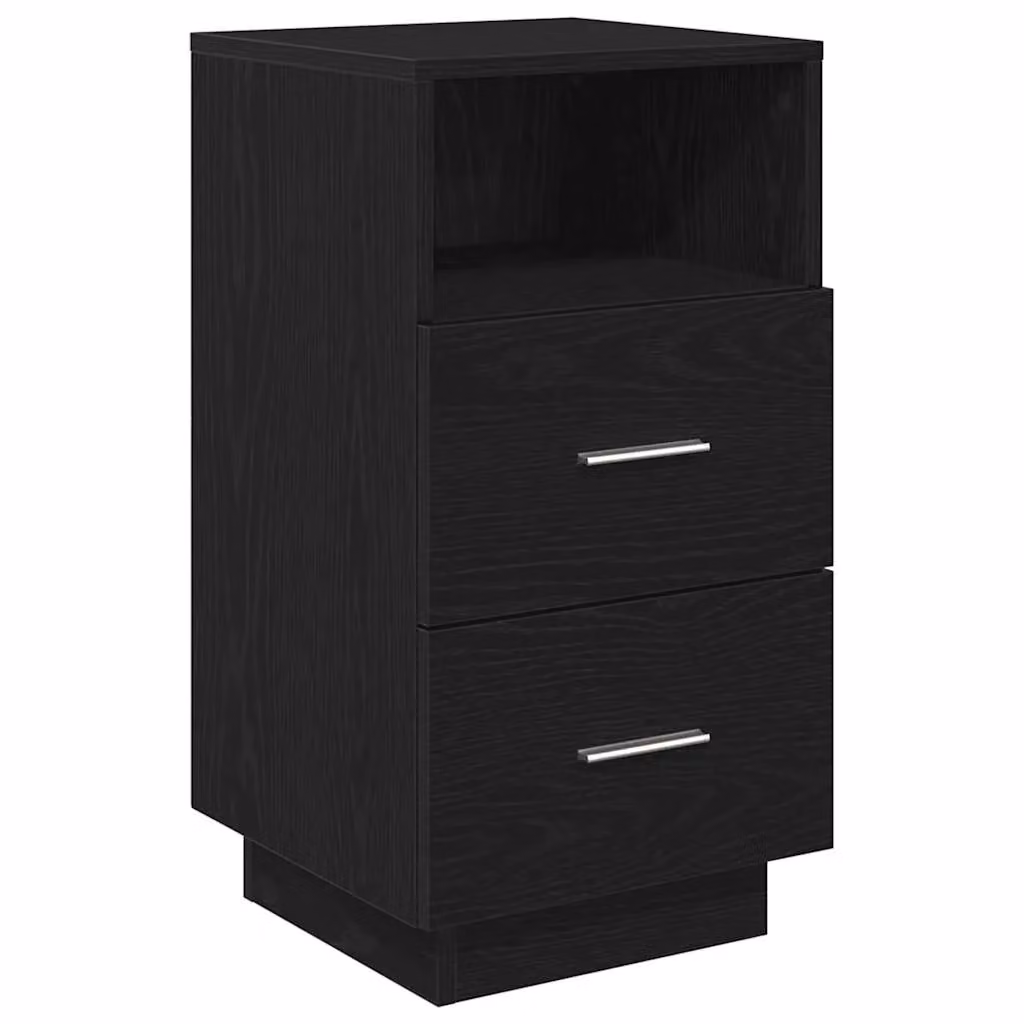 Berkfield Home Black Bedside Cabinet with 2 Drawers W/D/H: 36 x 36 x 68 cm – 2