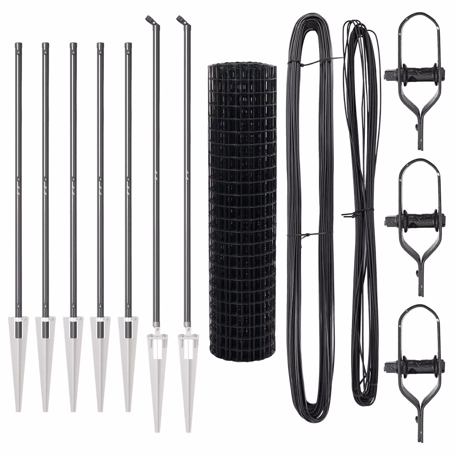 Berkfield Home Euro Fence with 7 Spike Posts, Galvanised Steel, Grey and Silver, W: 10 m, H: 1.4 m – 3
