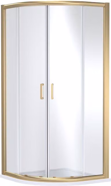 Balterley Quadrant Corner Shower Enclosure with Tray, Gold and White, W: 100 cm x D: 100 cm x H: 190 cm