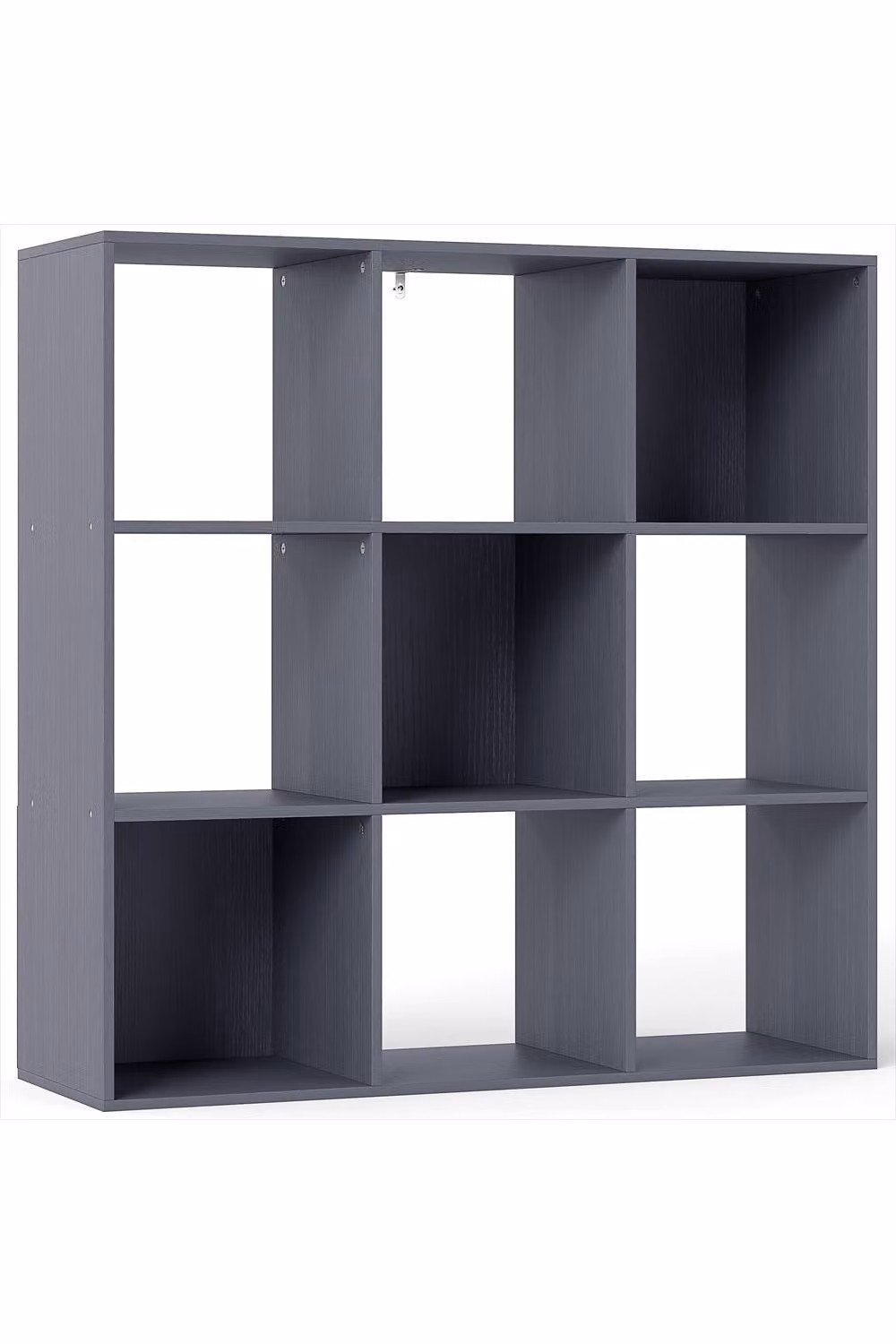 ERGOVEXA Nine-Cube Freestanding Storage Shelf in Grey MDF – 3