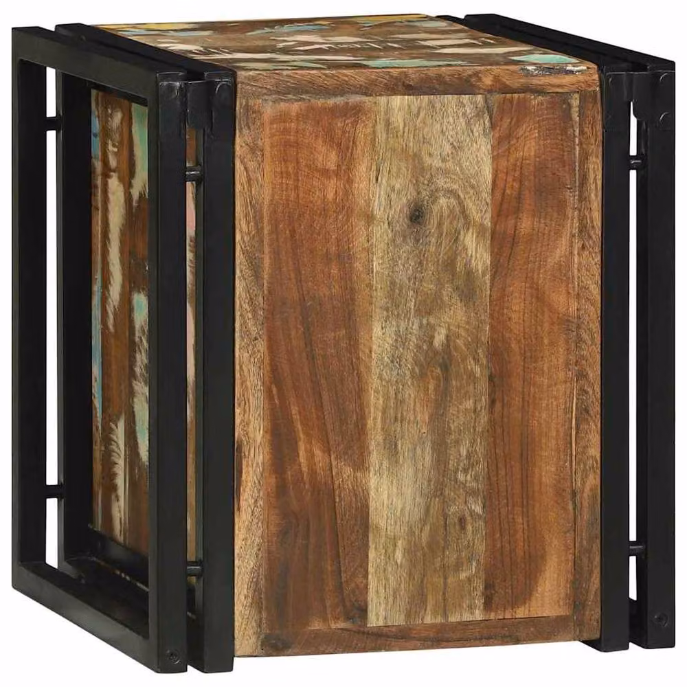 Berkfield Home Rustic Reclaimed Solid Wood Wine Rack in Brown, W/D/H: 34.5 x 35 x 39 cm – 3