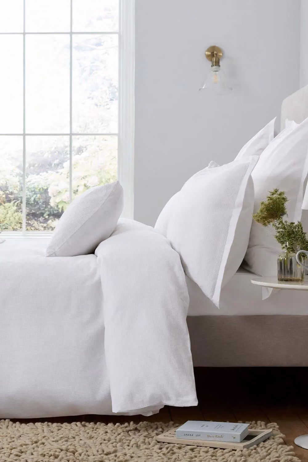 Murmur White Reversible Cotton Percale Pillowcase – 2