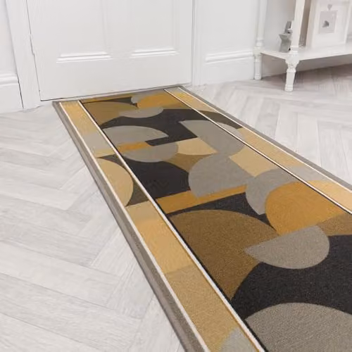 runrug Malis Hardwearing Hallway Runner Rug, Light Brown, W: 100 cm, L: 360 cm – 1