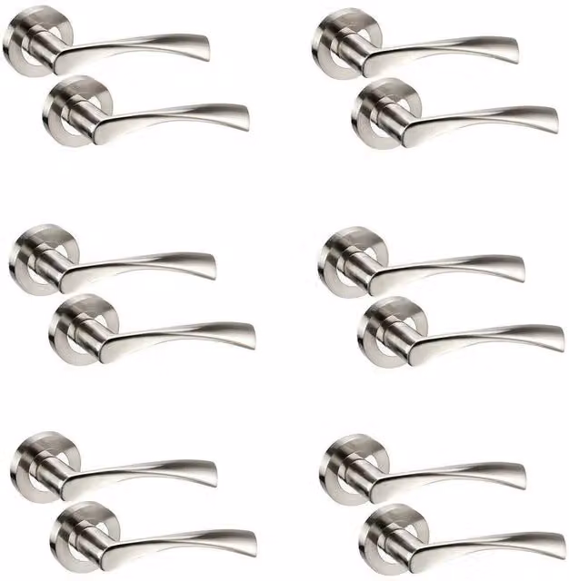 Golden Grace Polished Chrome and Silver Door Handles