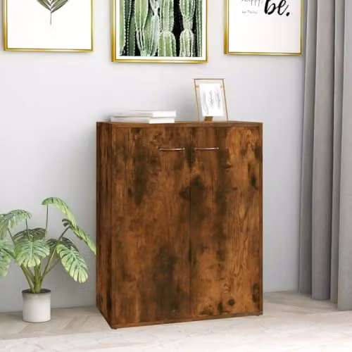 vidaXL Modern Sideboard in Smoked Oak, W/D/H: 60 x 30 x 75 cm – 2