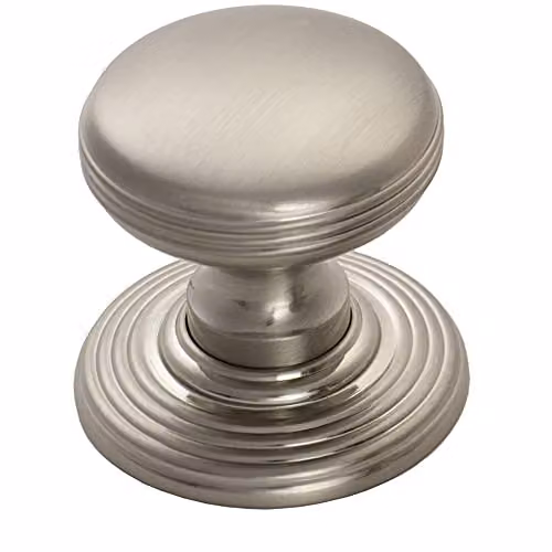 Loops Ringed Tiered Cupboard Door Knob, Satin Chrome, 4 Pack – 2