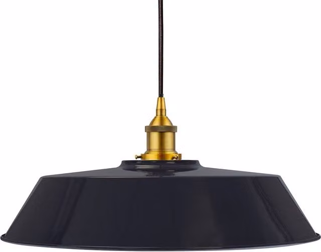 SE Home Chancery Large Round Pendant Light in Navy Blue, Gold and Black