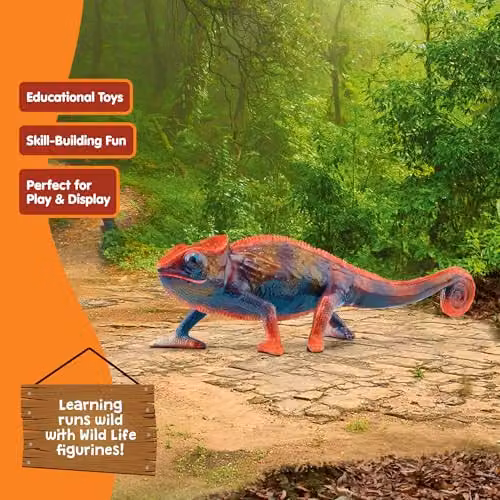 Schleich Wild Life Chameleon Toy Figurine, Multicolour – 5