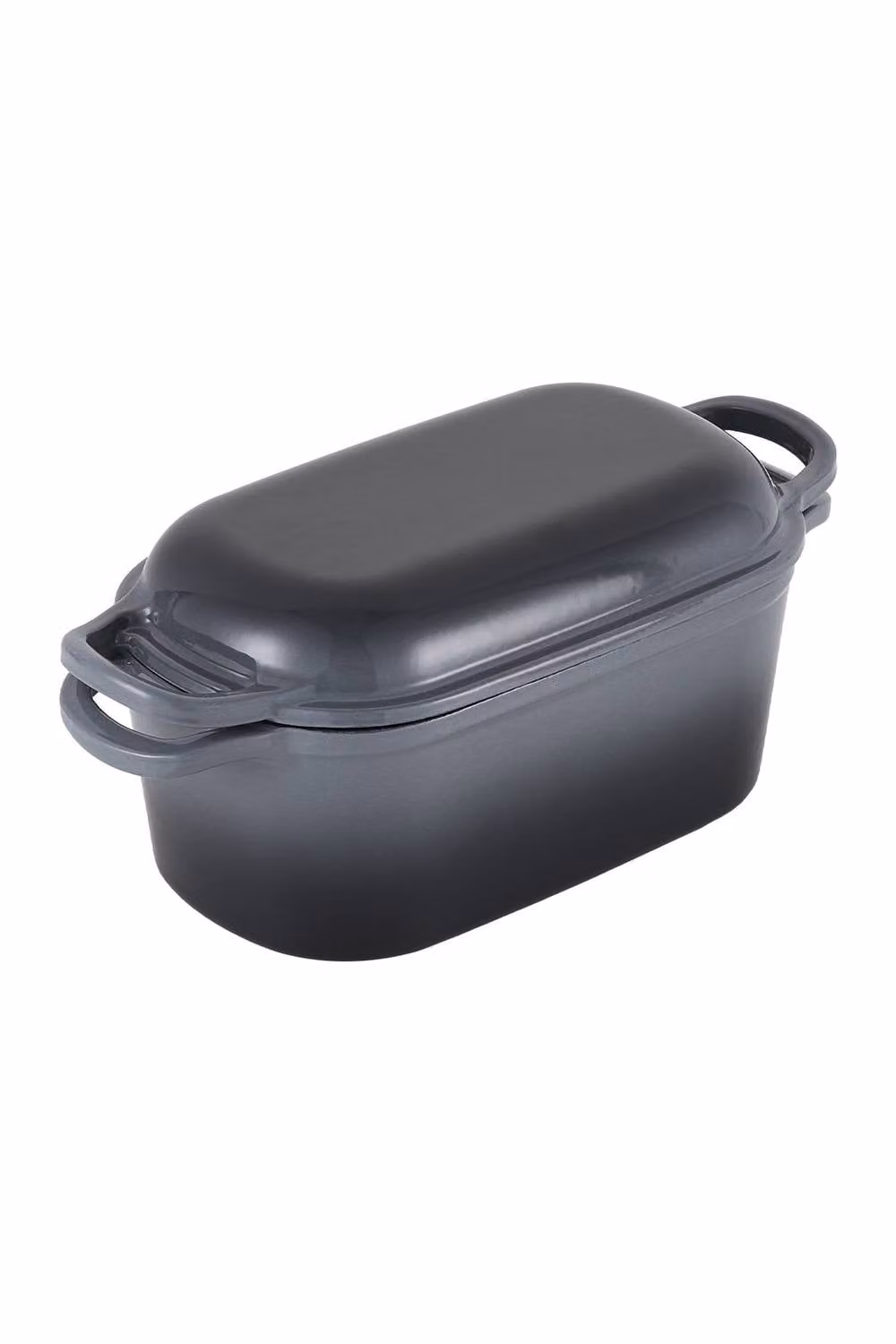 Garden Sanctuary Enamelled Cast Iron Casserole Dutch Oven Pot in Grey, 3.8 l – 2