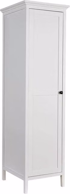 PAWNORA White Lacquered MDF 1-Door Bedroom Wardrobe – 1