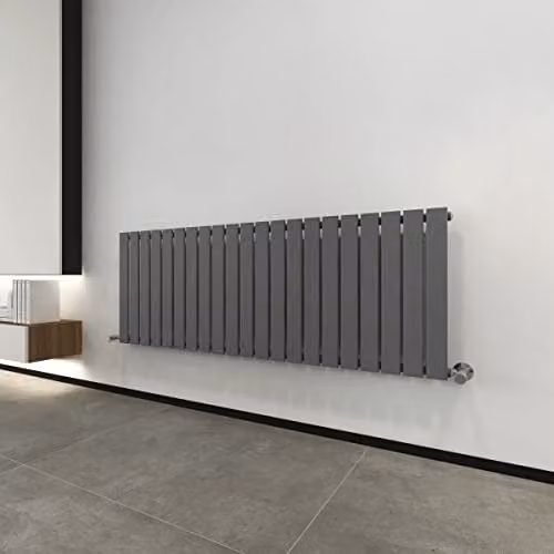 MCC Direct Designer Flat Panel Single Radiator, Anthracite Grey, H: 60.0 cm, W: 142.8 cm