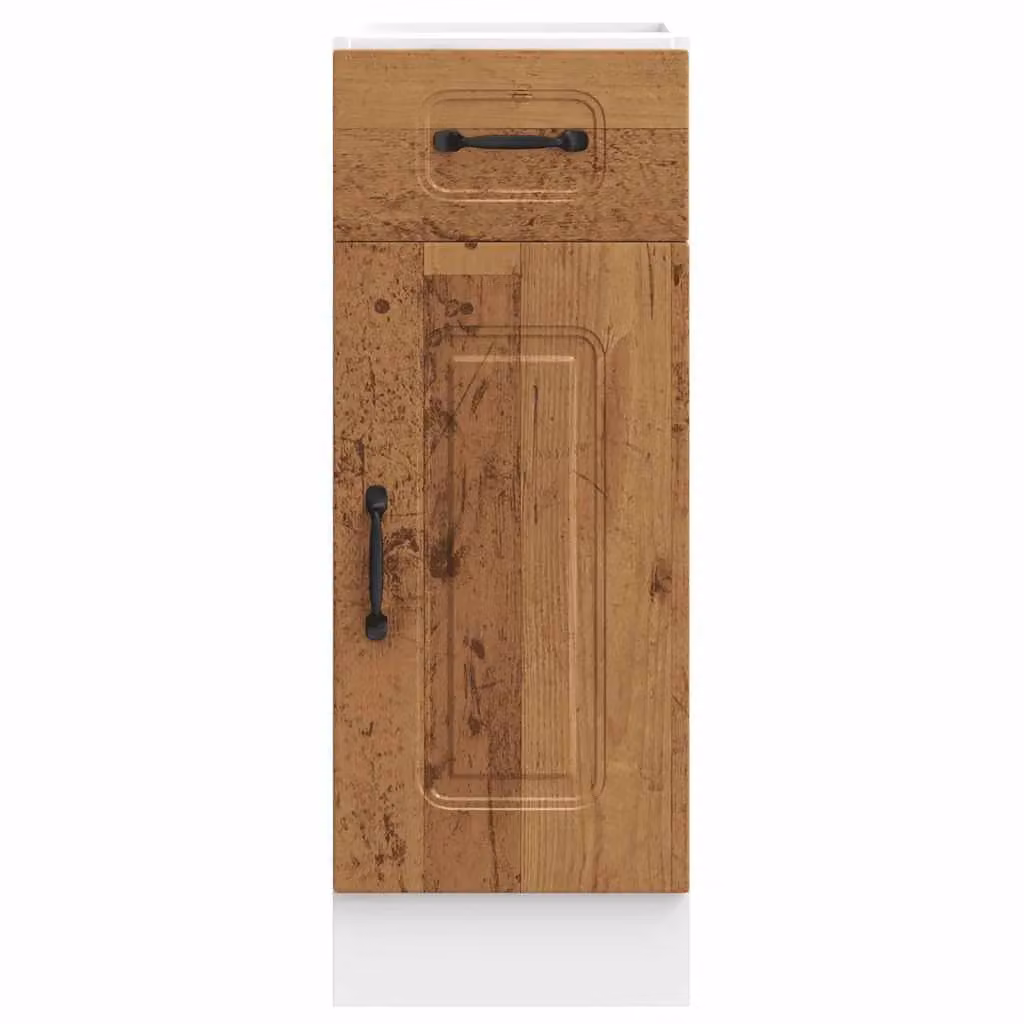 Berkfield Home Kalmar Freestanding Kitchen Base Cabinet in Brown Old Wood Finish – 2