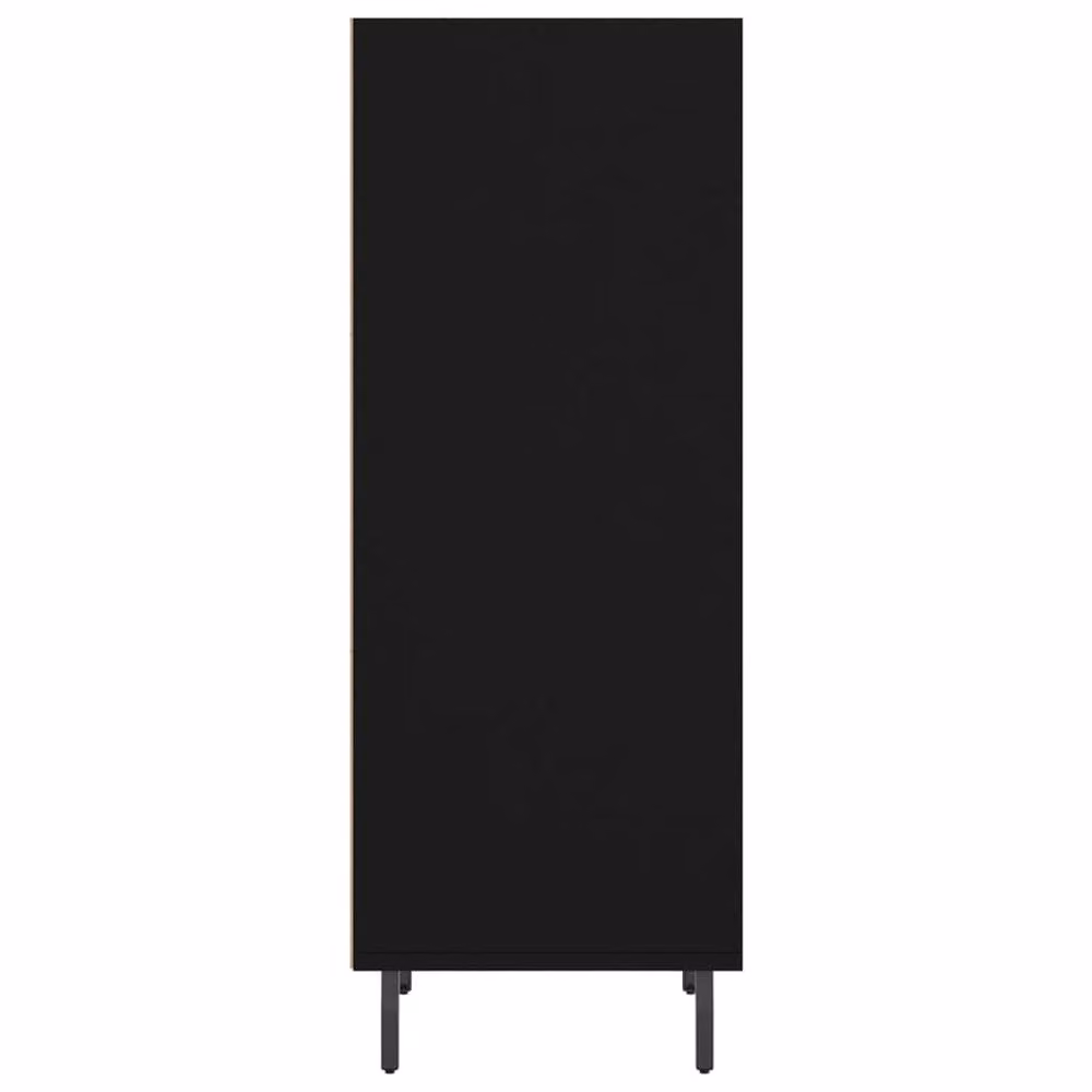 Berkfield Home Black Matt Wall Mounted Sideboard, W/D/H: 34.5 x 32.5 x 90 cm