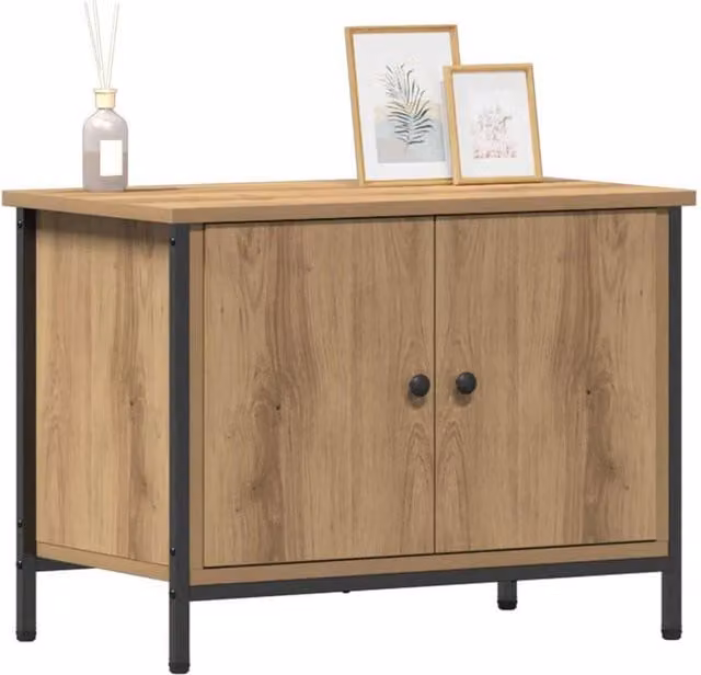 Berkfield Home Artisan Oak TV Stand in Brown, W/D/H: 60 x 35 x 45 cm