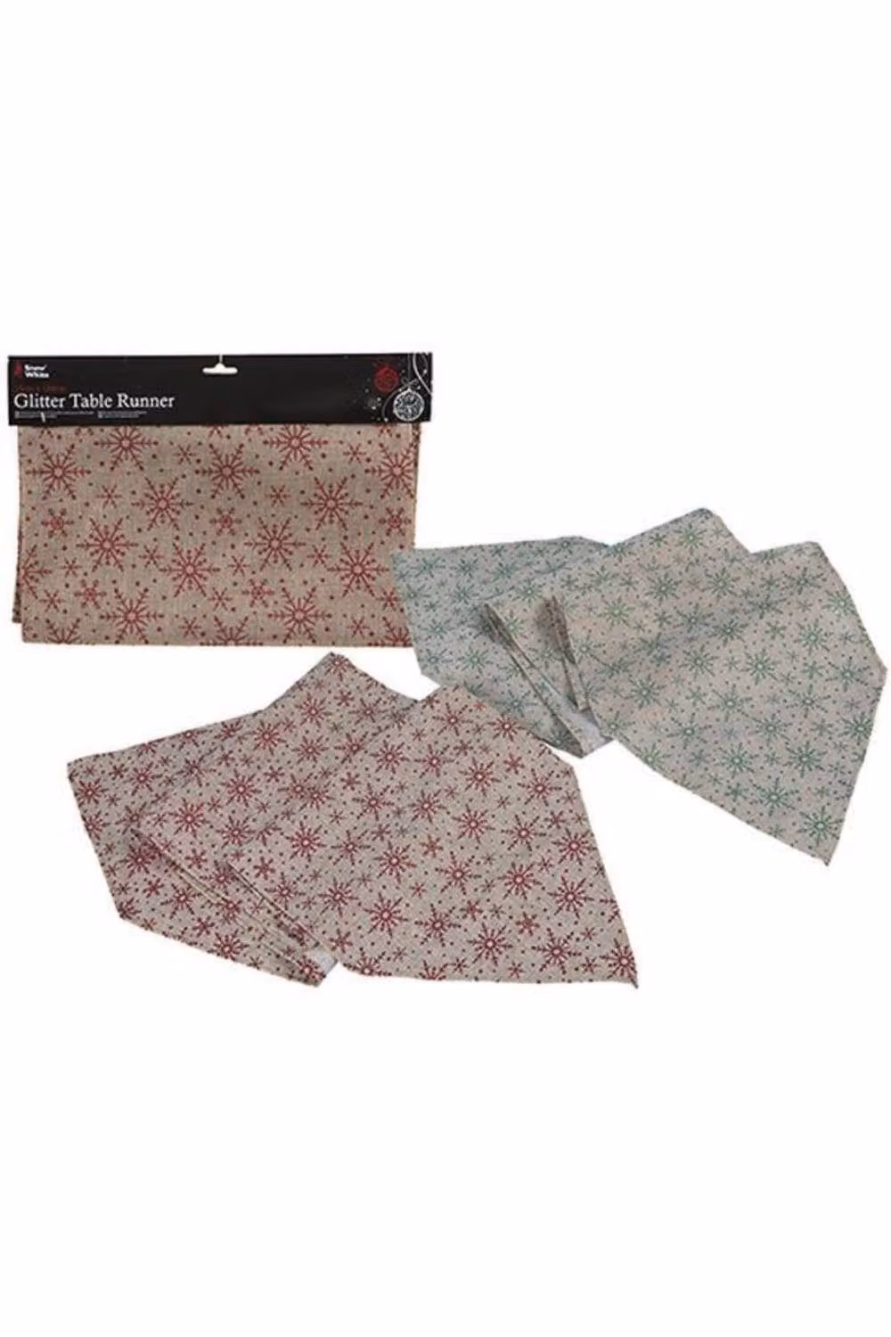 KDMD Jute Look Glitter Table Runner in Assorted Colours, 3 Pack – 2
