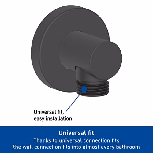 Duravit Universal Round Wall Connection Elbow in Matt Black – 2