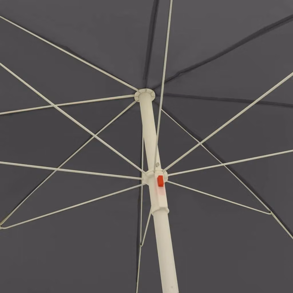 Berkfield Home Beach Umbrella in Anthracite and Black, Diameter: 300 cm – 2