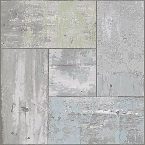 FloorPops FP3290 Boardwalk Self-Adhesive Peel and Stick Floor Tiles, Grey, W: 60.96 cm, D: 15.24 cm, H: 0.15 cm – 1