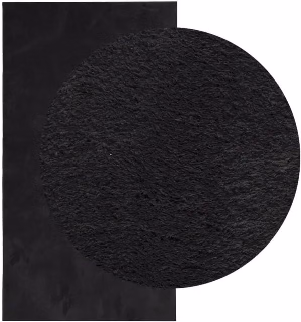 Berkfield Home Huarte Short Pile Washable Black Rug, W: 80 cm, L: 150 cm