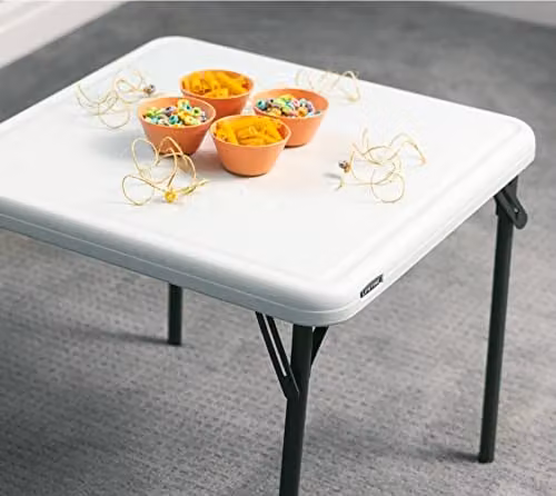 LIFETIME Childrens Square Folding Table, Almond, W/D/H: 61.2 x 61.2 x 53.5 cm – 4