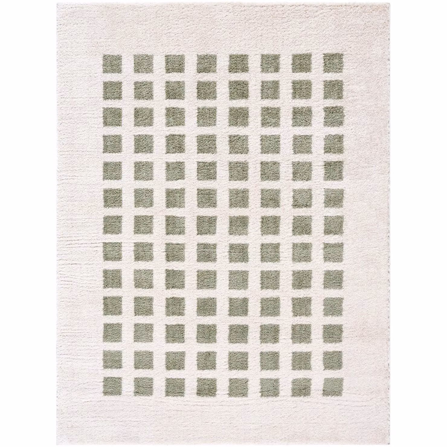 Livabliss Fossay Shag Washable High Pile Modern Rug in Beige, Brown, Green and Grey, W: 160 cm, D: 215 cm – 2