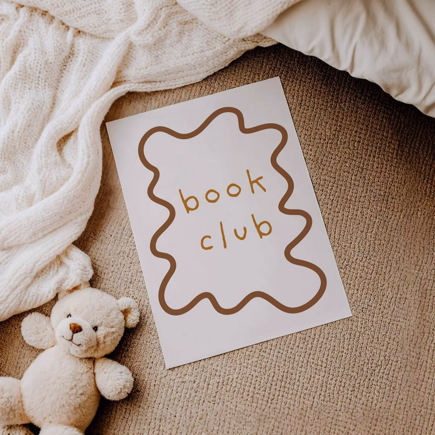 Autumns Corner Book Club Wavy Edition Typography Paper Poster A2 – 2