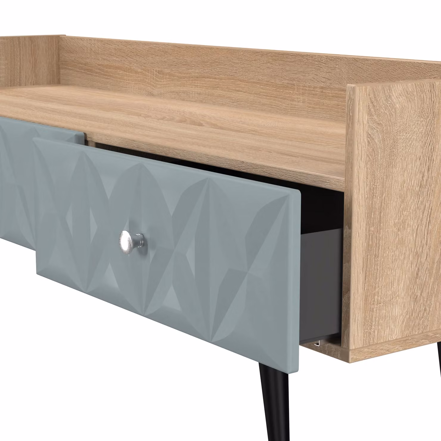Ready Assembled 2 U Toledo 2 Drawer Coffee TV Unit in Duck Egg Blue – 3