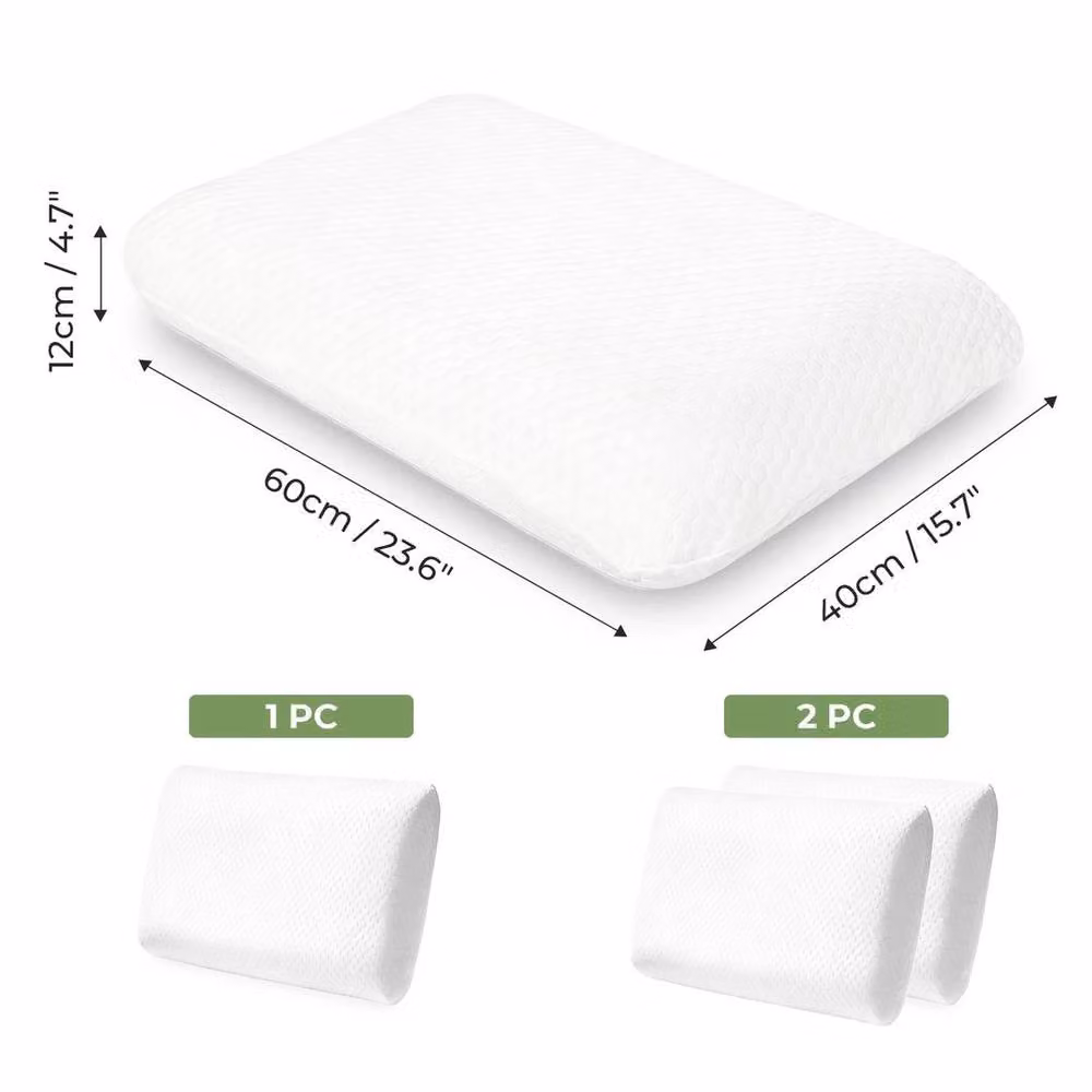 Kelvenix Single Cooling Gel Memory Foam Pillow in White – 2