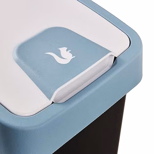 Keeeper Premium Rubbish Bin with Flip Lid, 25 Litre, Nordic Blue – 5