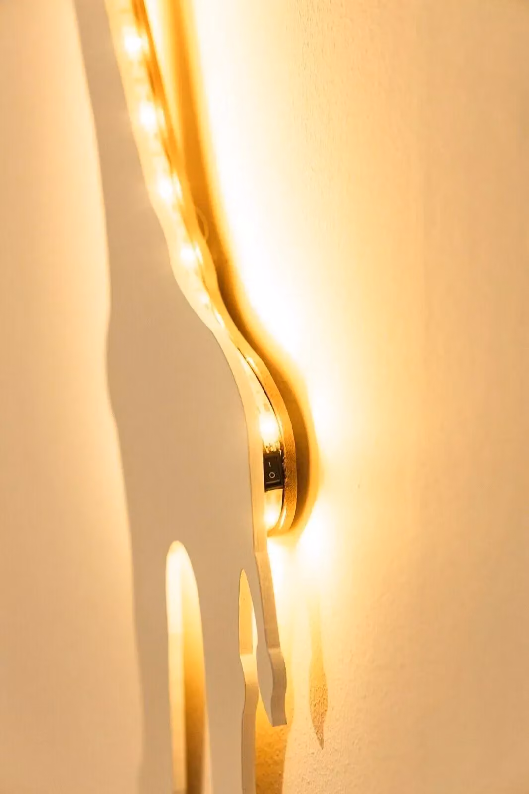 Marco Paul Set of Three Animal Elephant, Rhino and Giraffe LED Wall Mounted Night Lights in White and Wood – 3