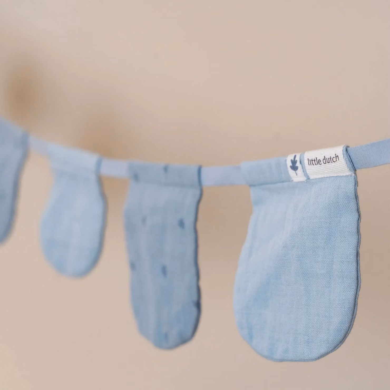Little Dutch Garland in Pure Denim Blue with Geometric Pennant Design – 2