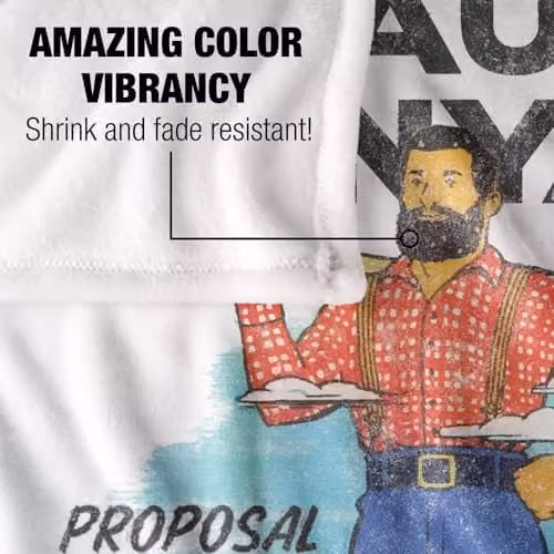 Warner Bros. Welcome To Derry Paul Bunyan Monument Silky Touch Super Soft Fleece Throw Blanket, Multicolour, W: 127 cm x D: 152.4 cm – 2