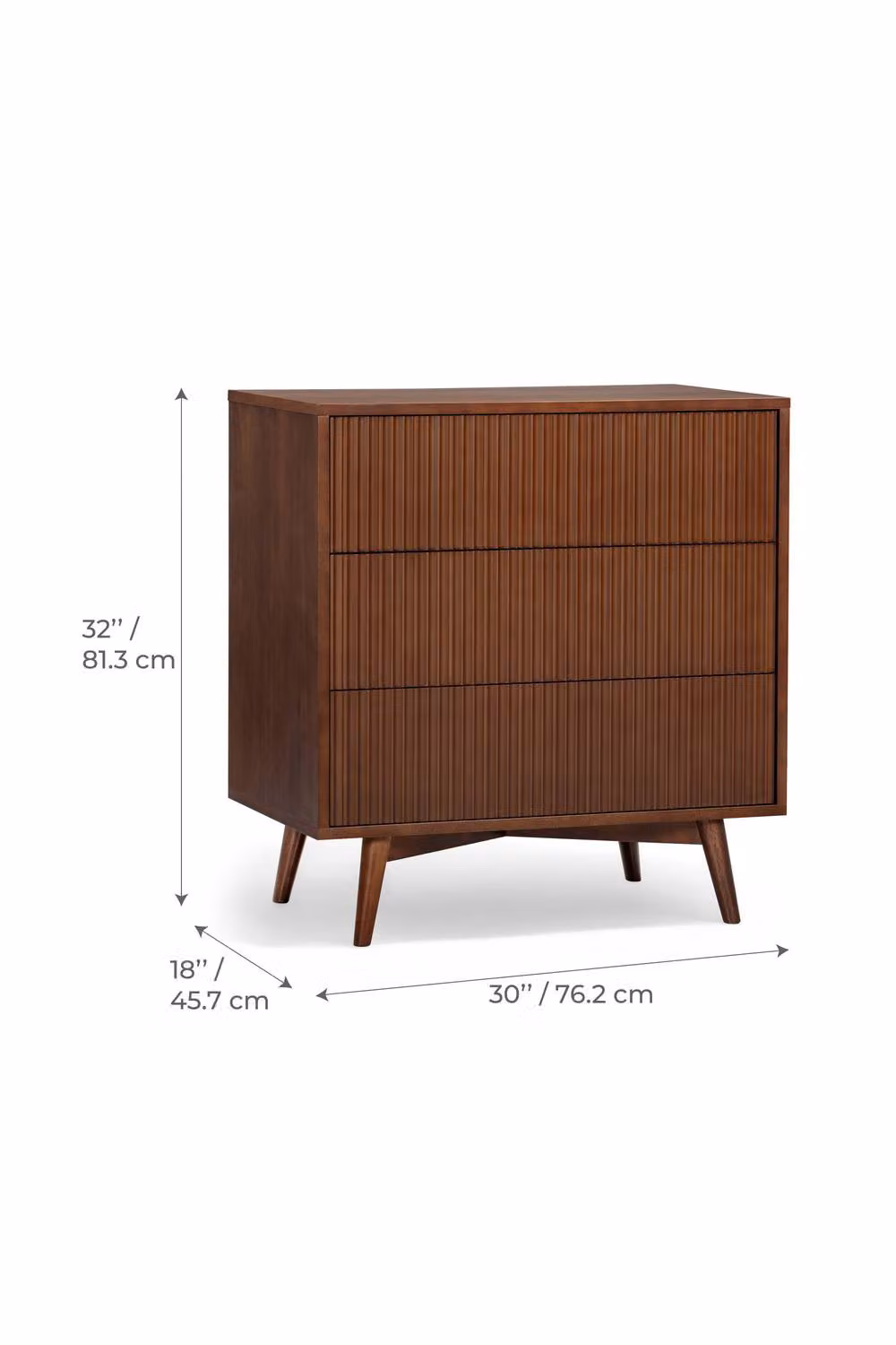 Teamson Home Tremolo 3 Drawer Bedroom Dresser in Brown – 5