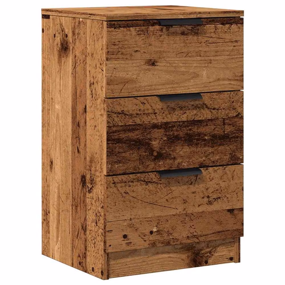 Berkfield Home Classic Bedside Cabinet in Brown Old Wood, W/D/H: 40 x 36 x 65 cm – 3