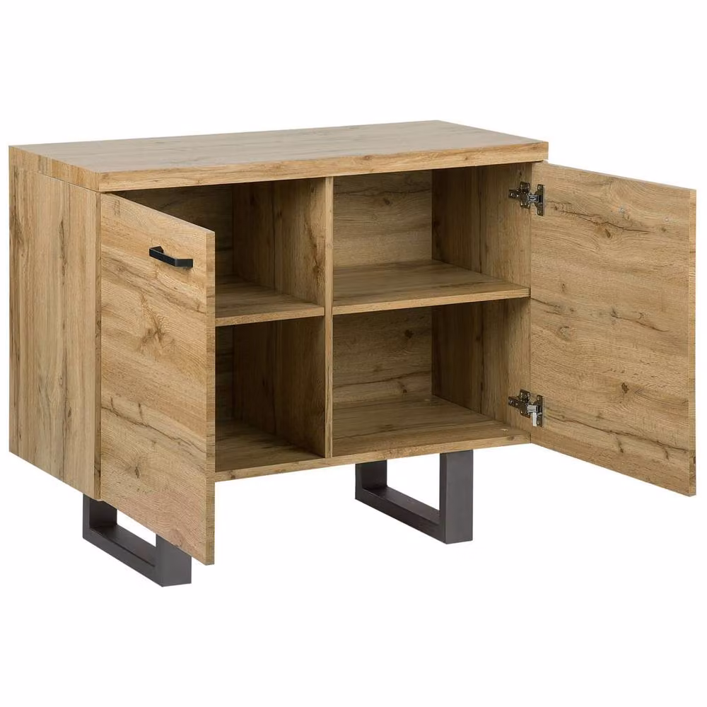 Wyld Haus Industrial 2-Door Sideboard in Light Brown and Grey – 3