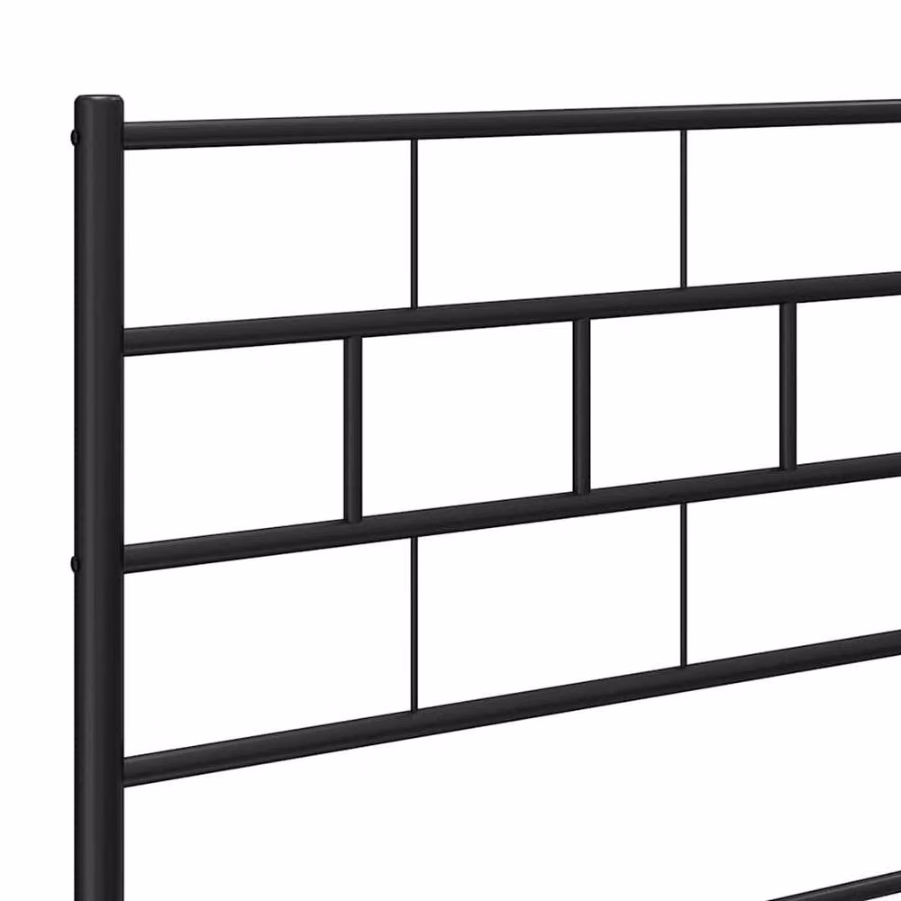 Berkfield Home Metal Bed Frame with Headboard and Footboard in Black W/D/H: 104.5 x 190 x 90 cm – 4