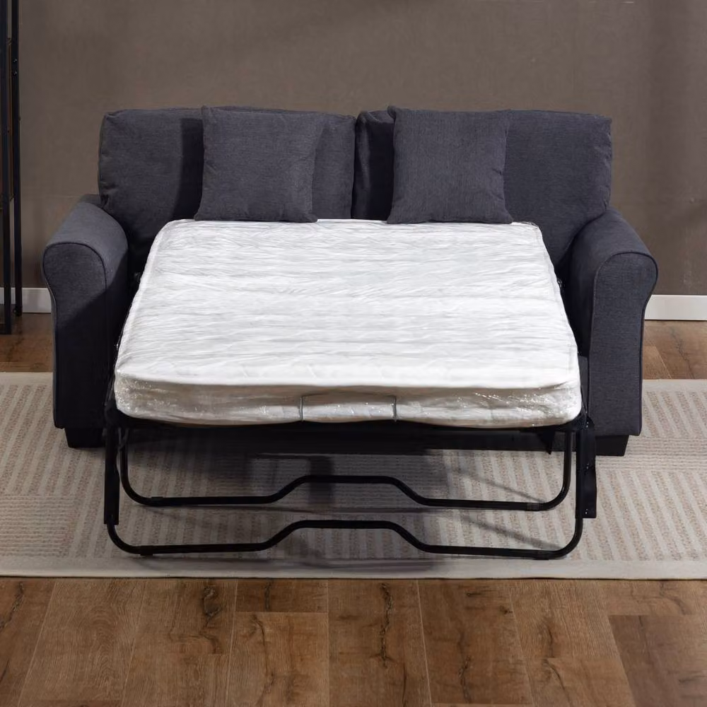 Artemis Home Lewiston 3 Seater Fabric Pull Out Sofabed in Grey – 3