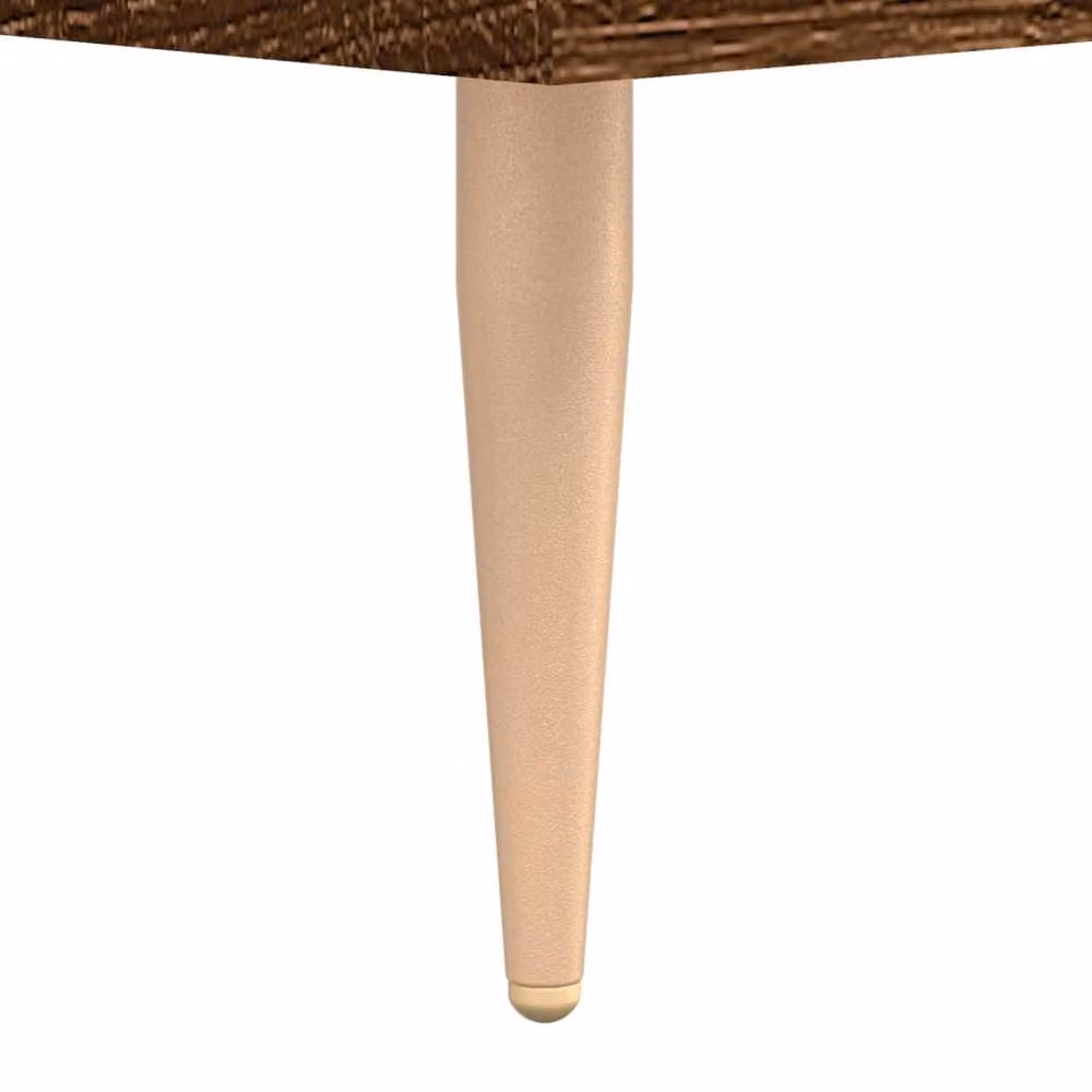 Berkfield Home Set of 2 Brown Oak Decorative Coffee Tables, W/D/H: 50 x 50 x 40 cm – 5